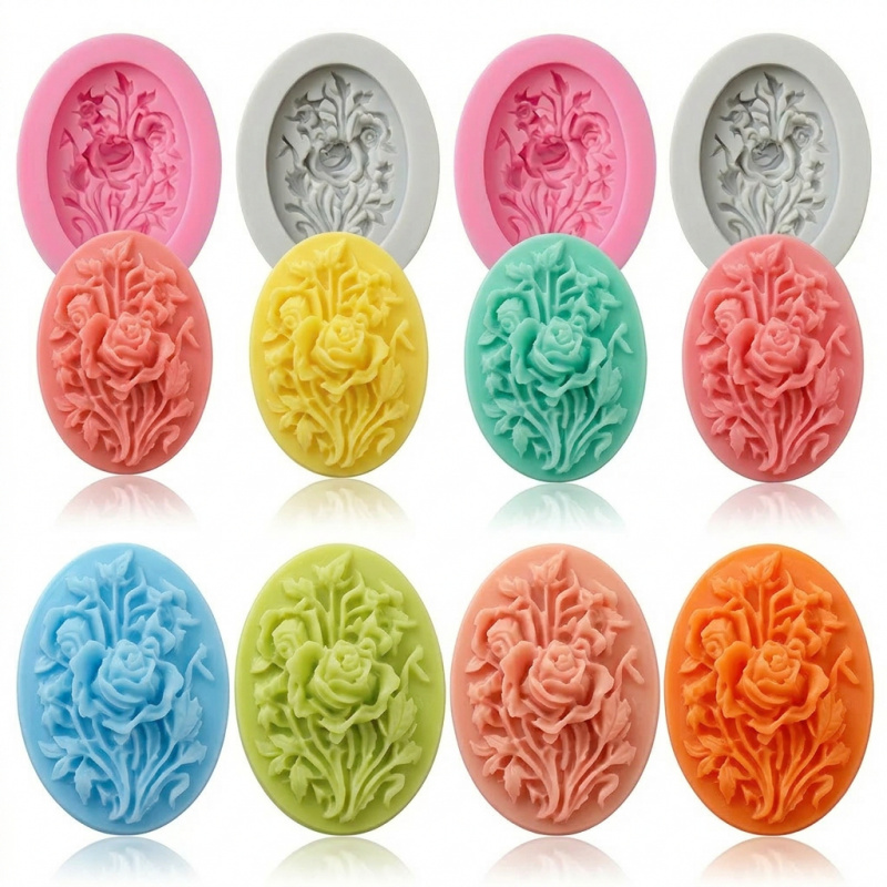 Soap Making Ideas - 4 stampi in silicone a forma